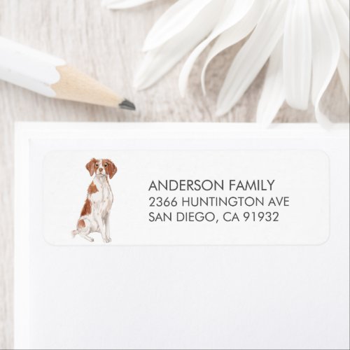 Cute Brittany Dog Return Address Label