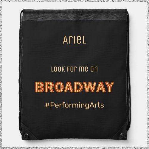 Cute Broadway Rising Star Drawstring Bag