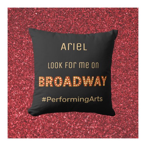 Cute Broadway Rising Star  Throw Pillow