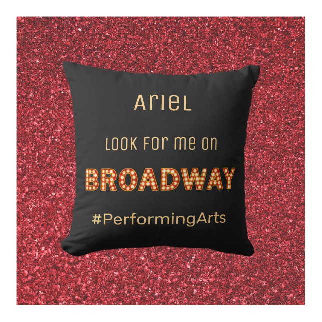 Cute Broadway Rising Star  Throw Pillow (Creator Uploaded)