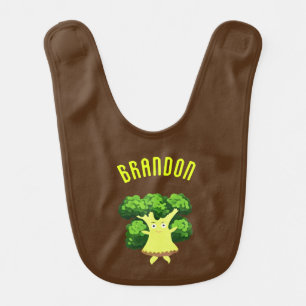 Cute broccoli baby bib