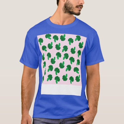 Cute Broccoli Pattern T_Shirt