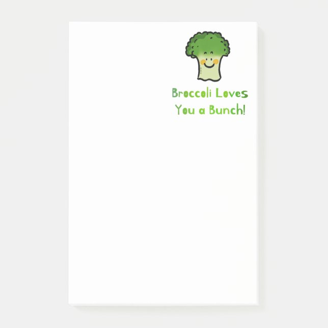 Cute Broccoli Pun Cartoon Design Post-it Notes