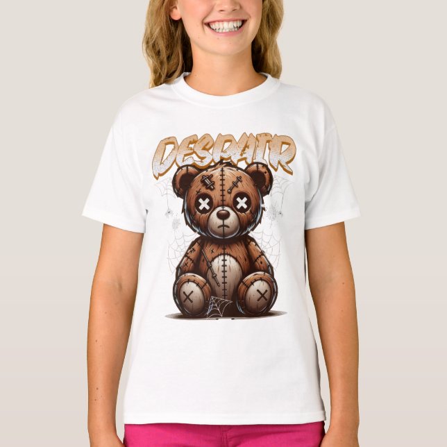 Cute Broken Teddy Kids T-Shirt  (Front)