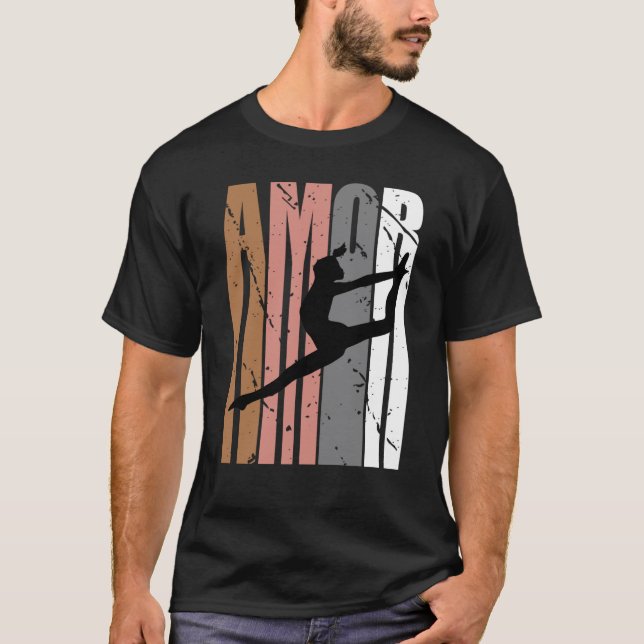 Cute Brown Amor Dance Motivational Girls Teen Teen T-Shirt (Front)