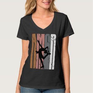 Cute Brown Amor Ice Skating Motivational Girls Tee