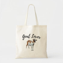 Cute Brown and White Goat Tote Bag