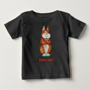 Cute brown baby Bunny rabbit with pretty flowers T-Shirt