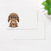 Cute Brown Baby Bunny Wearing Glasses (Desk)