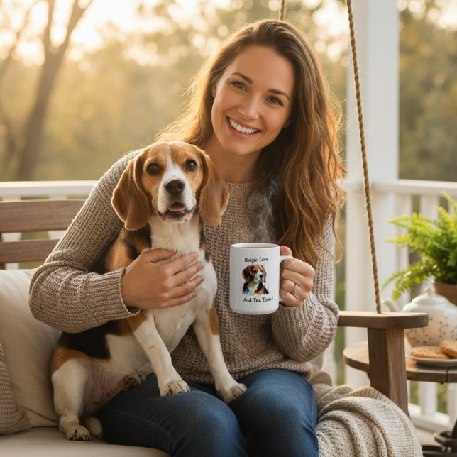 Cute Brown beagle Personalize Coffee Mug (Creator Uploaded)