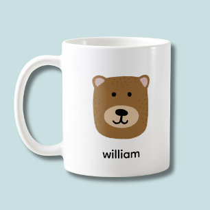 Cute brown bear coffee mug