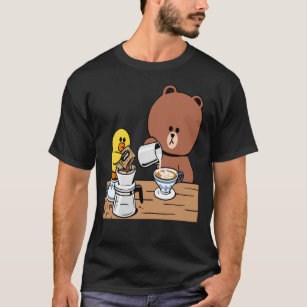 Cute brown bear cony bunny rabbit coffee lovers Cl T-Shirt