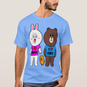 Cute brown bear cony bunny rabbit duck we love eac T-Shirt