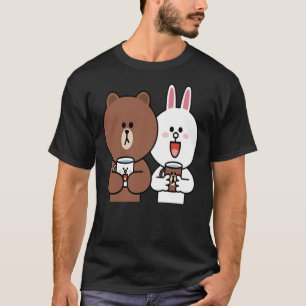 Cute Brown Bear Cony Bunny Rabbit Lovers T-Shirt
