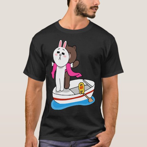 Cute Brown Bear Cony Bunny Rabbit Unsinkable Love  T_Shirt