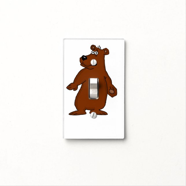 Cute brown bear design light switch covers (In Situ)