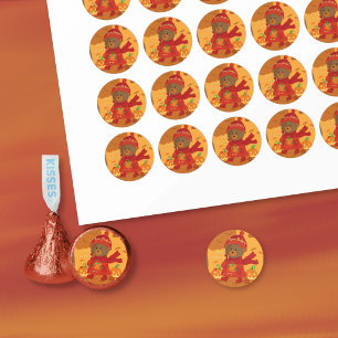 Cute Brown Bear Halloween Personalized Party Favor
