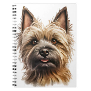 CUTE BROWN CAIRN TERRIER DOG NOTEBOOK