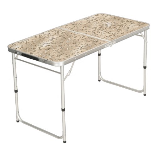 Cute brown Cheetah Leopard Skin Print Pattern Beer Pong Table