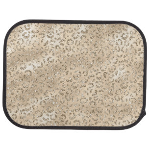 Cute brown Cheetah Leopard Skin Print Pattern Car Floor Mat