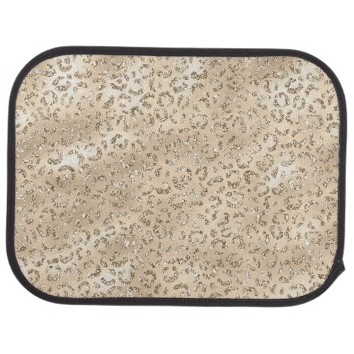 Cute brown Cheetah Leopard Skin Print Pattern Car Floor Mat