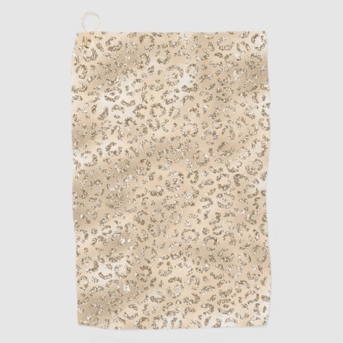 Cute brown Cheetah Leopard Skin Print Pattern Golf Towel
