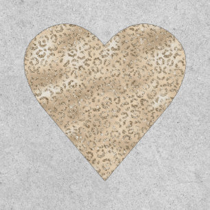 Cute brown Cheetah Leopard Skin Print Pattern Patch