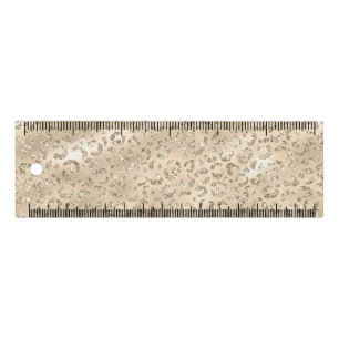 Cute brown Cheetah Leopard Skin Print Pattern Ruler