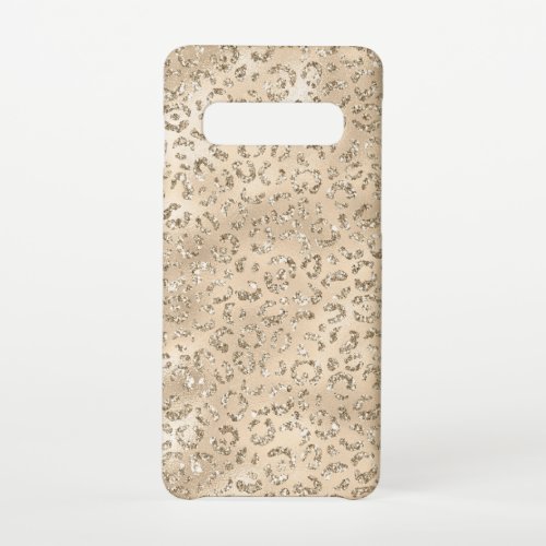 Cute brown Cheetah Leopard Skin Print Pattern Samsung Galaxy S10 Case