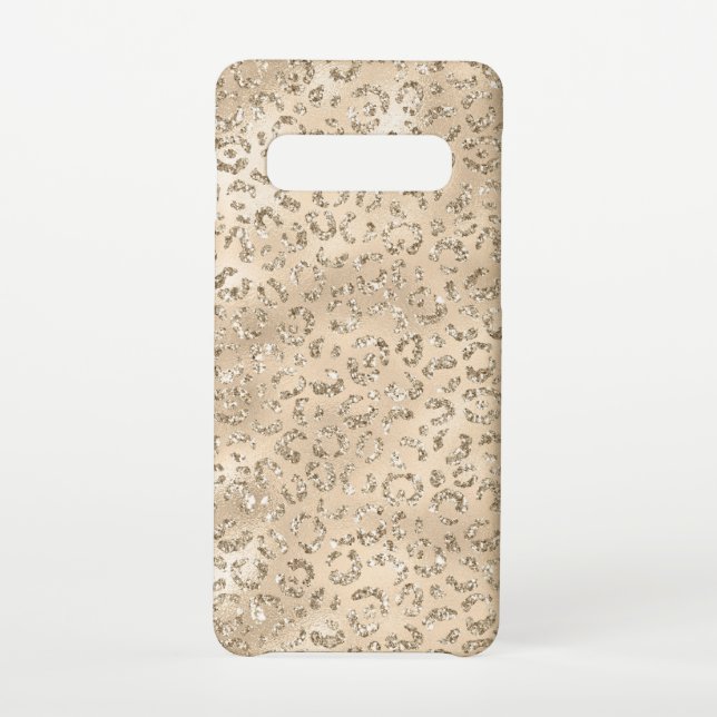 Cute brown Cheetah Leopard Skin Print Pattern Samsung Galaxy Case (Back)