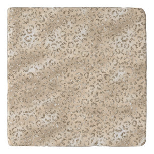 Cute brown Cheetah Leopard Skin Print Pattern Trivet