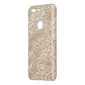 Cute brown Cheetah Leopard Skin Print Pattern Uncommon Google Pixel Case (Back/Left)