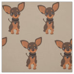 Cute Brown Chihuahua Puppy Dog Fabric