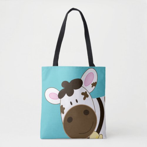 Cute Brown Cow Art by Jess  Tote Bag