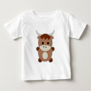 Cute Brown Cow Baby T-Shirt