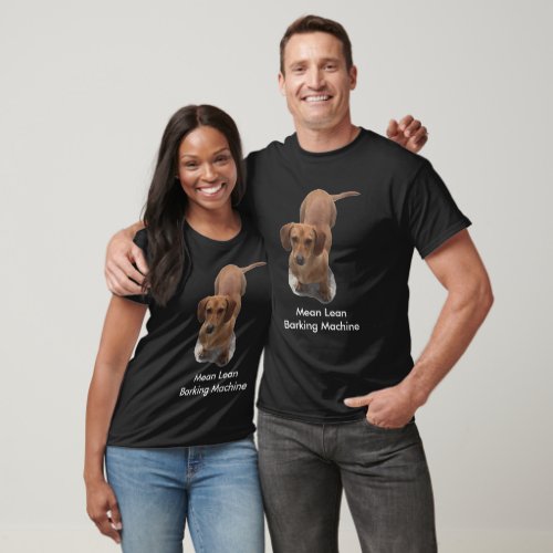 Cute Brown Dachshund Barking Machine Unisex T_Shirt