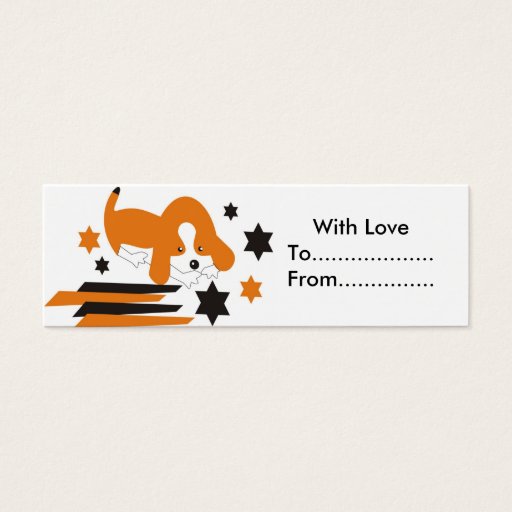 Customizable Cute doggy gift tags business card template
