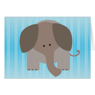 Cute Brown Elephant Cards