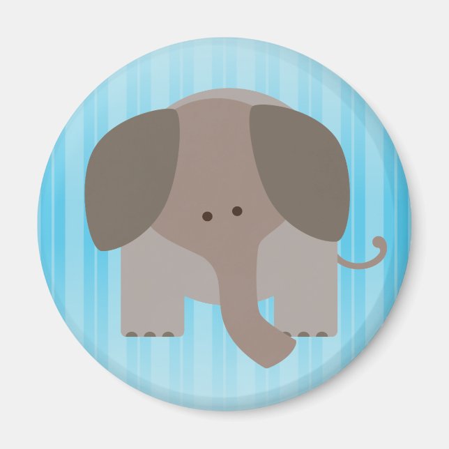 Cute Brown Elephant Magnet (Front)