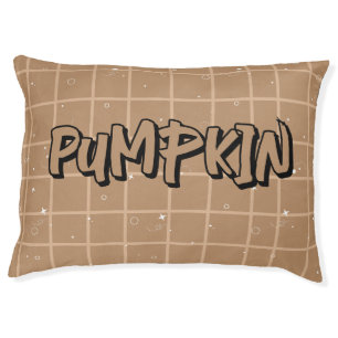 Cute Brown Gingham Dog Bed