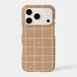 Cute Brown Gingham iPhone 17 Pro Case