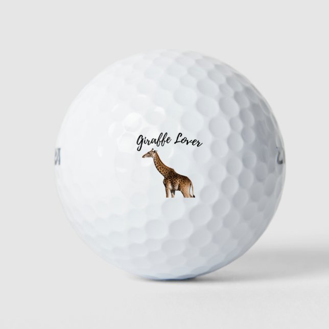 Cute Brown Giraffe Golf Balls (Front)