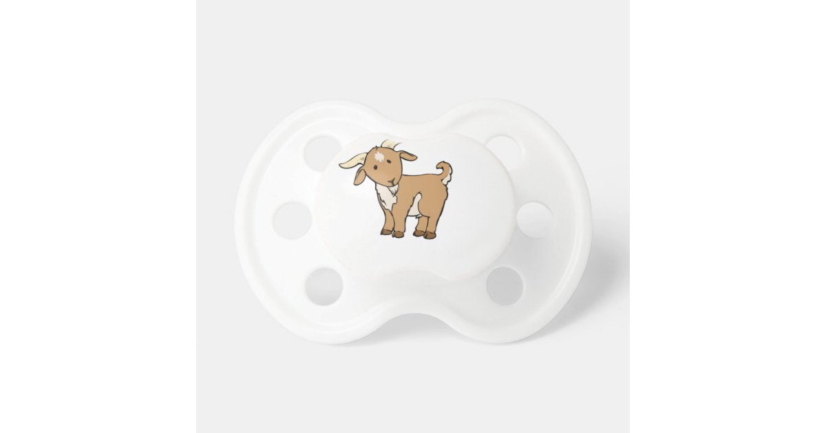 cute brown goat pacifier Zazzle
