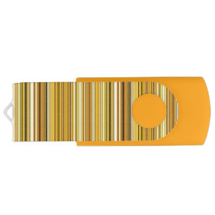 Cute brown golden stripes flash drive