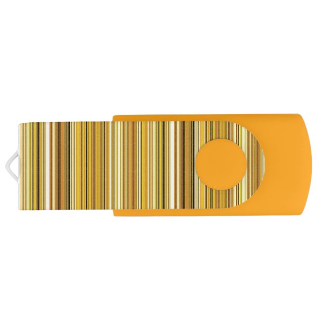 Cute brown golden stripes flash drive (Back)