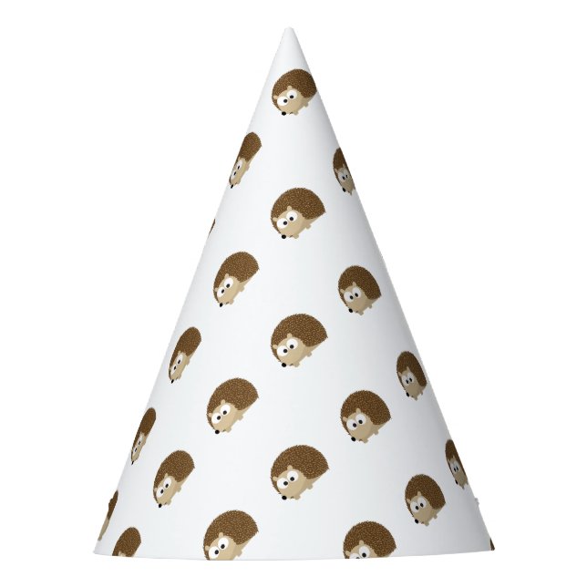 Cute Brown Hedgehog Party Hat (Front)