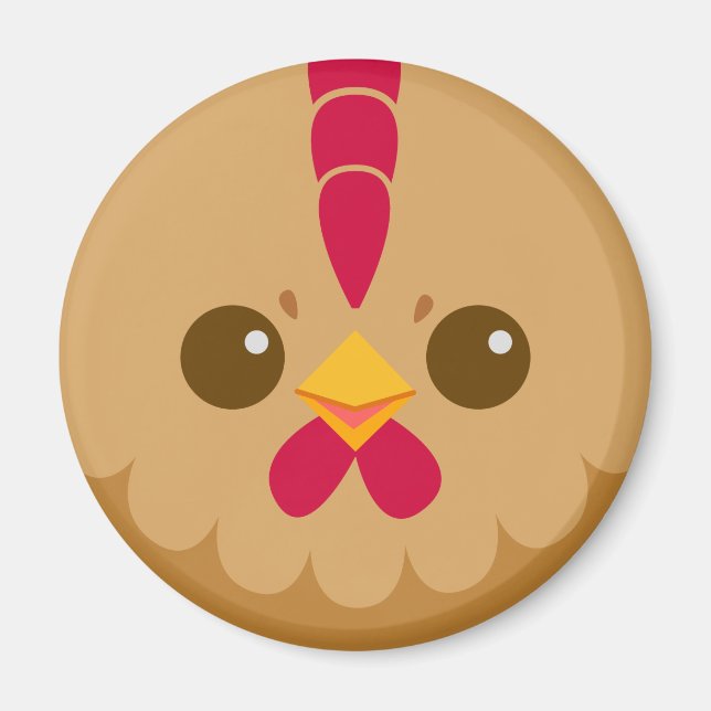 Cute Brown Hen / Chicken Magnet (Front)