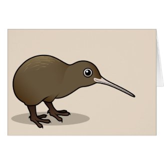 Brown Kiwi Greeting Card