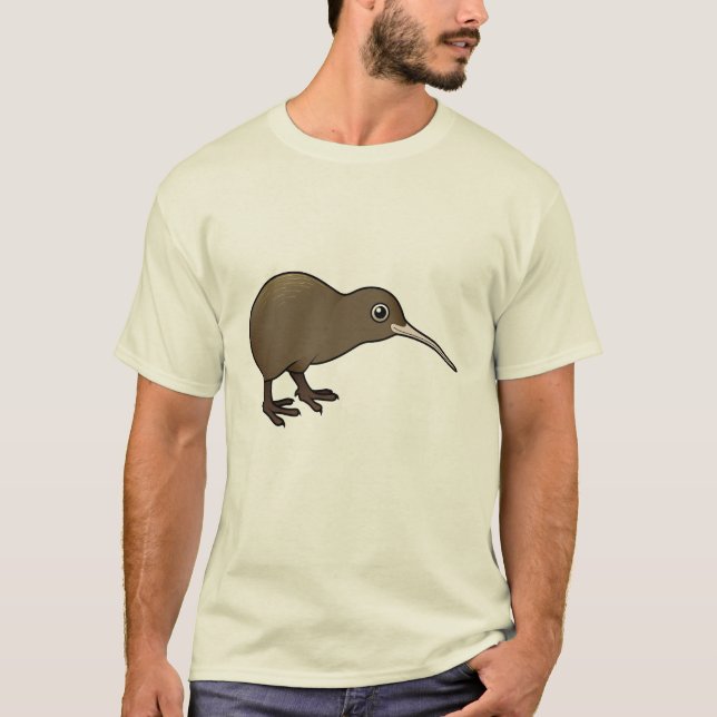 Cute Brown Kiwi from New Zealand T-Shirt (Front)