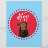 Cute Brown Labrador Retriever Dog Happy Birthday (Front)